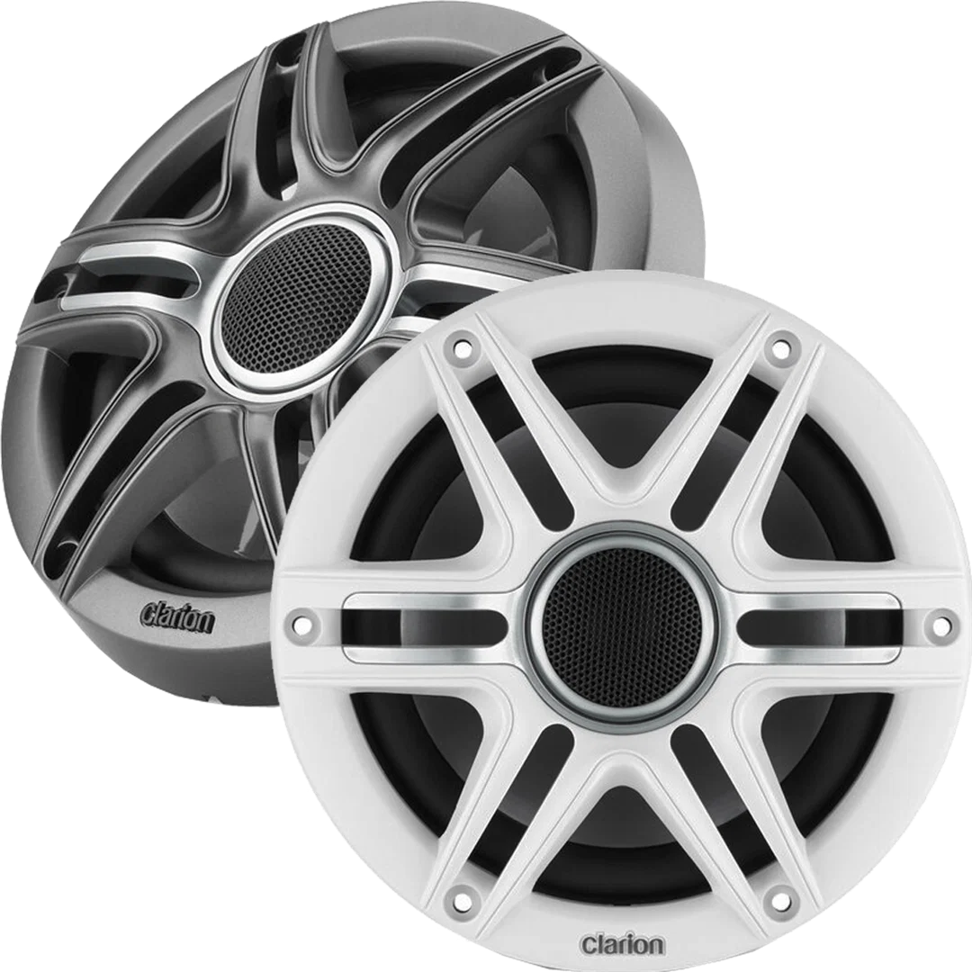 010-03047-00 – CLARION Speaker, Speaker Pair, 6.5-Inch Marine Coaxial Speakers With 1-Inch (25 Mm) Silk Dome Tweeters...